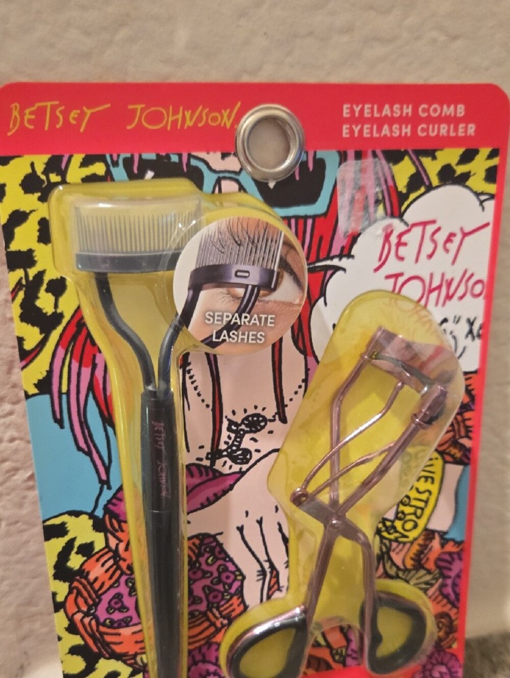 Betsey Johnson Black Comb & Rose Gold Lash Curler Set New - Picture 3 of 3